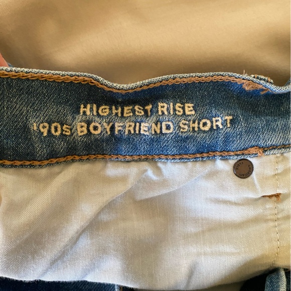 American Eagle Highest Rise 90s Boyfriend Jean Shorts, Size 12 - Picture 3 of 4